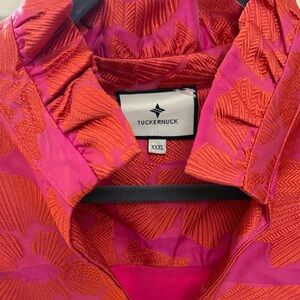 Tuckernuck Fuchsia and Coral Textured Dress